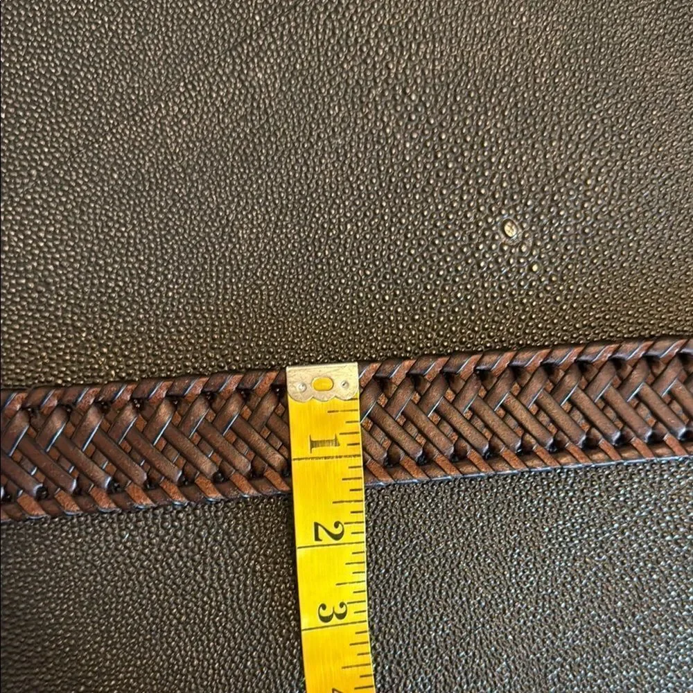 Columbia Men's Brown Leather Braided Belt size 44